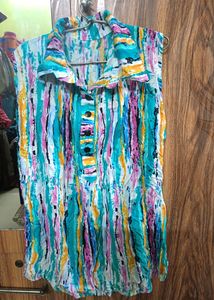 Multi Coloured Sleevless Top