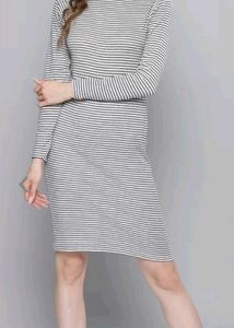 Cotton Calf Length A line Dress.