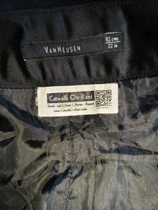 Van Heusen Size 32 Formal Black Satin Skirt