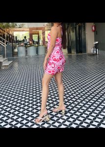 Pink Cute Short Dress Size M