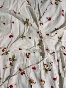 Cherry White Dress