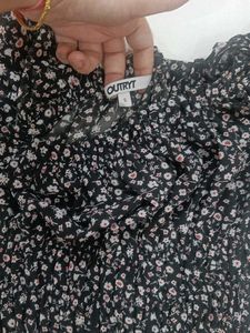 Floral Print Smocked Top