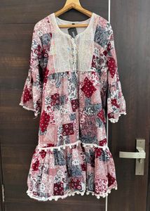 ZARA Floral Print Boho Dress