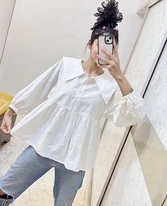White Peter Pan Collar Top