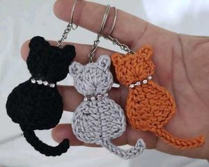 Crochet Cat Keychain