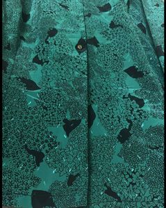 Vintage Emerald Green Patterned Blouse