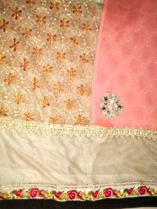 Party Wear Embroidery Saree With Blouse