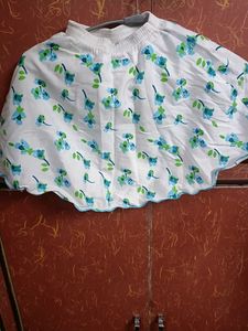 Blue and White Skirt Top
