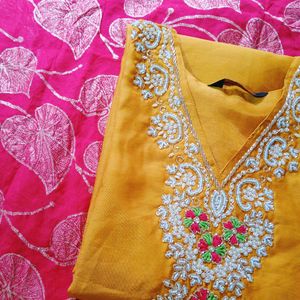 Elegant Mustard Kurta