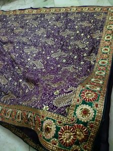 Full Zari Workh Saree 😍. Purple 💜 Very Nice 👍