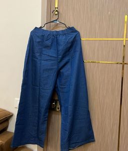 Blue Wide Leg Pants