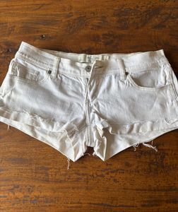 Abercrombie White Denim Shorts