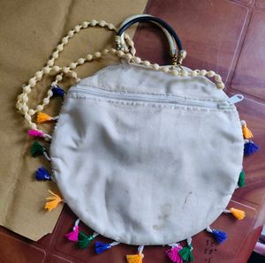 Handcrafted Embroidered Round Bag