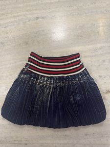 Denim short skirt