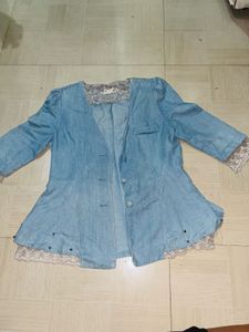Denim Jacket &amp; White Dress