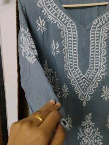 Cutwork Lucknowi Plazopair