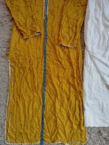 Yellow As White kurti Set