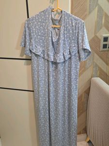 Night Sky Blue Floral Gown