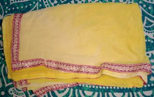Elegant Pink &amp; Yellow dupatta