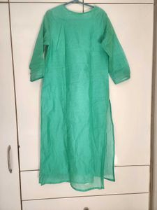 Green Embroidery Kurta