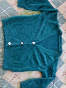Green Fuzzy Cardigan💚