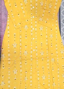 Yellow Print Kurti