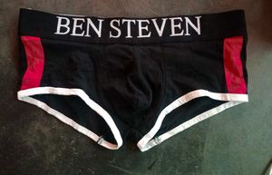 Ben Steven Men&#39;s Underwear Black With Red And Whit