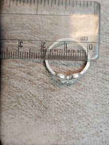 Pure silver ring in heart shape