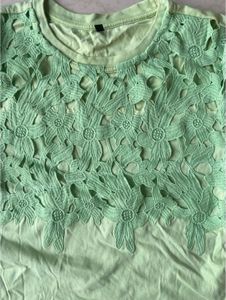 Green lace top