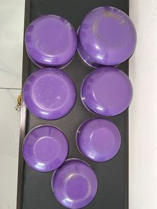 Purple serving Stainless Steel Bowls(Set)