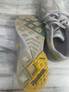 Reebok Classic Aztrek Grey &amp; Yellow Sneakers