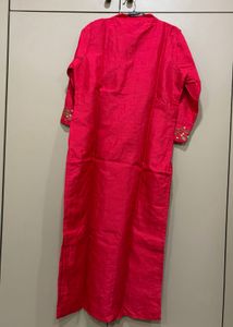 dark pink Embroidered Kurta Set