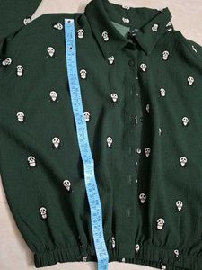 Panda Print Button-Down Shirt