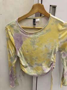 Tie-Dye Ribbed Long Sleeve Top