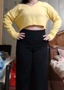 Yellow V-Neck Sweater