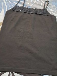 Three Camisole  Top In Imported Fabric