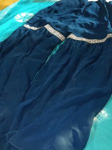 Elegant Blue Embellished Kurta