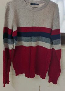 Striped Crew-Neck Pullover Sweater