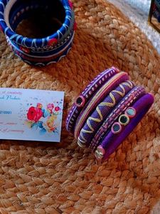 Handcrafted thread Bangles set