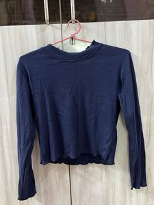 Navy Long Sleeve Top