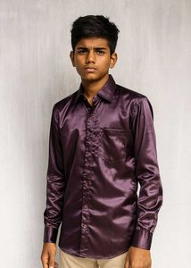 Metalic Effect Purple Shirt