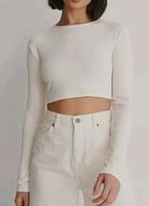 White Backless Top