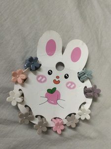 Bunny Flower Hair Clips - Adorable!