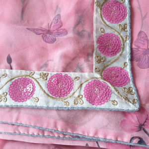 baby pink soft saree