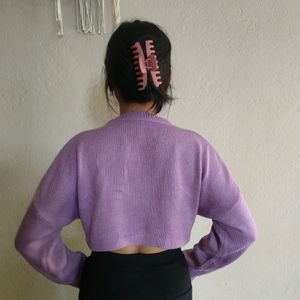 Crop Sweater Lavender