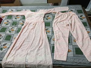 Elegant Peach Embroidered Anarkali