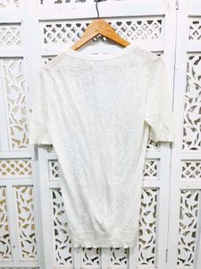 Imported White Button-Down Top A