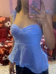 Zara Blue Corset Top