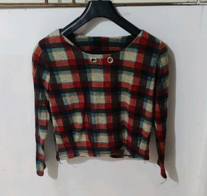 Plaid Long Sleeve Top