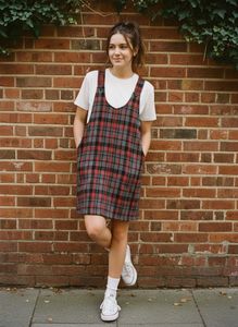 Plaid Pinafore Dress